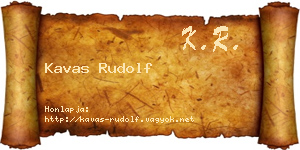 Kavas Rudolf névjegykártya